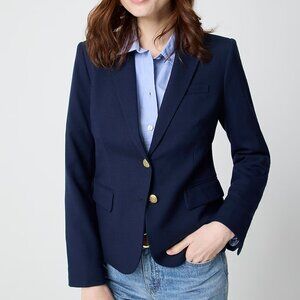 J CREW 2 Navy The Original Wool Schoolboy Blazer Jacket Gold Button Detailing